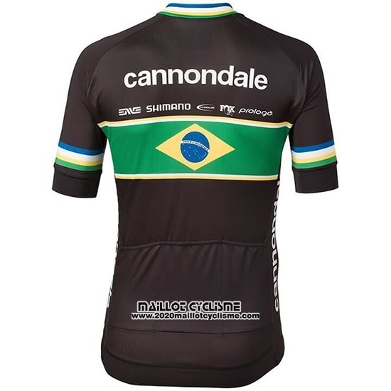 2019 Maillot Ciclismo Cannondale Shimano Champion Brazil Manches Courtes et Cuissard